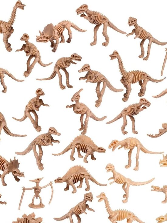 Upins Animal World Other - 30 Piece Dinosaur Fossil Skeletons Dino Figure Bones for Kids Science Dig Kit